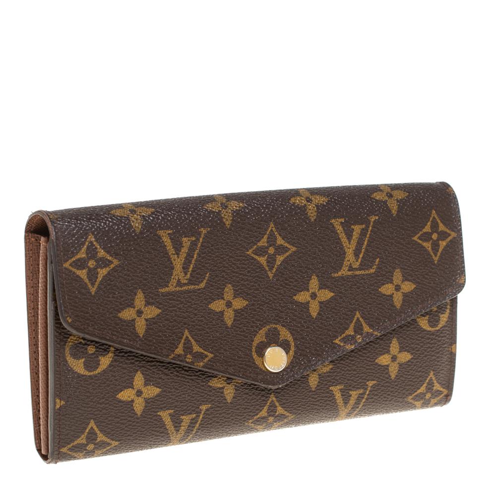 Black Louis Vuitton Monogram Canvas Sarah Wallet