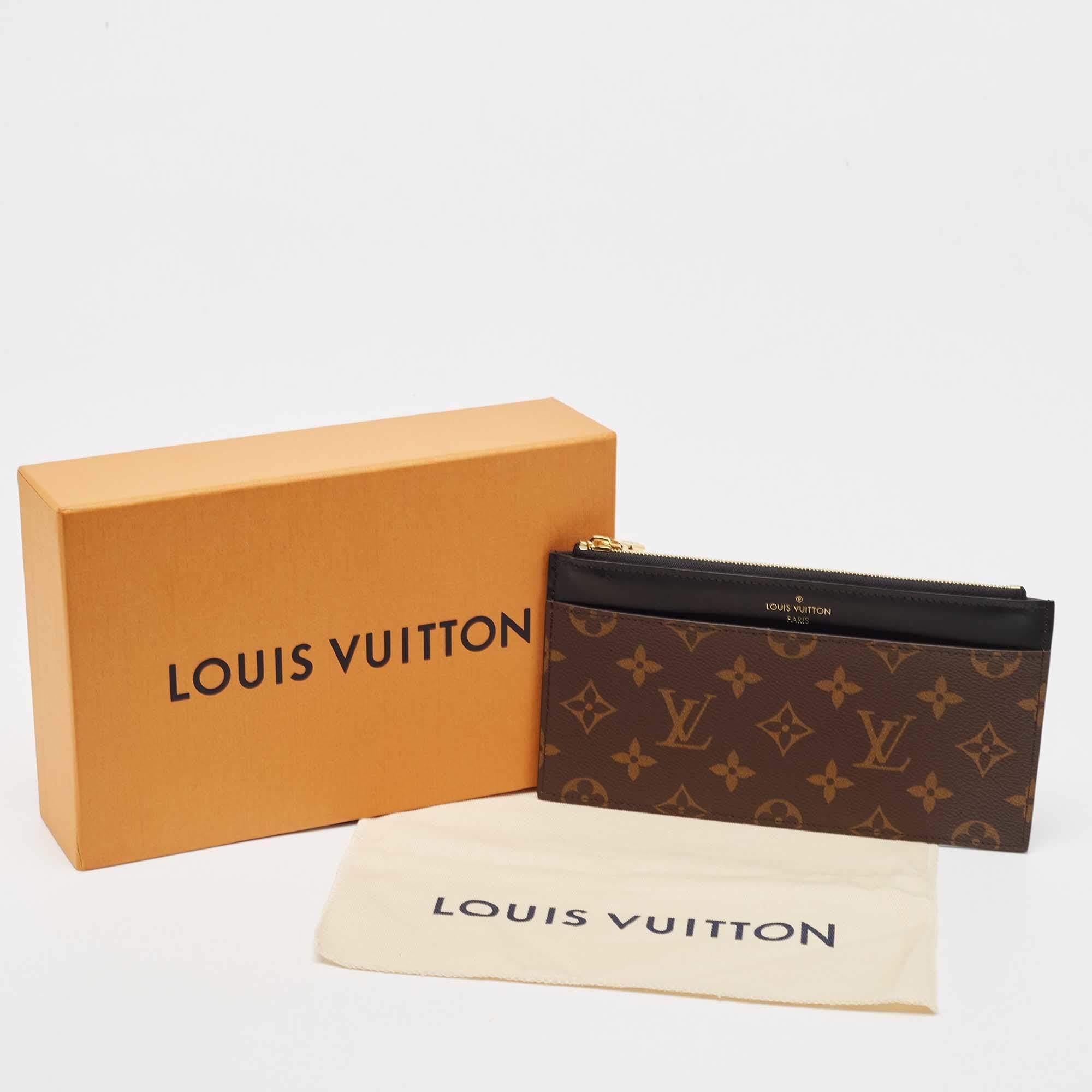 Louis Vuitton Monogram Canvas Slim Purse For Sale 6