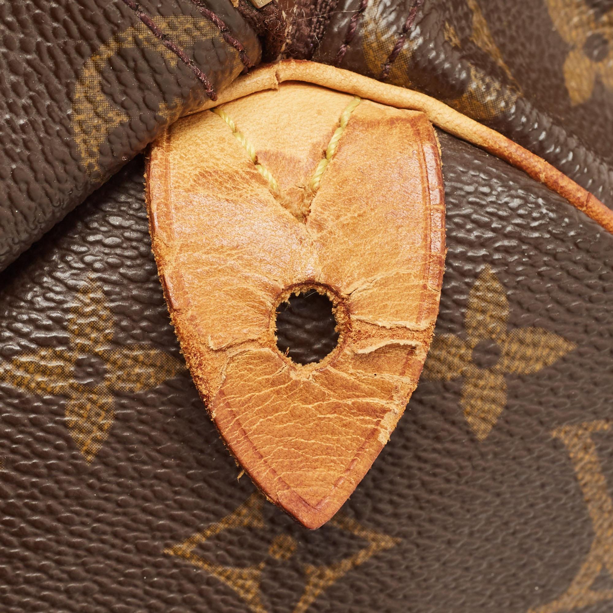Louis Vuitton Monogrammierte Speedy 25 Tasche aus Segeltuch im Angebot 7