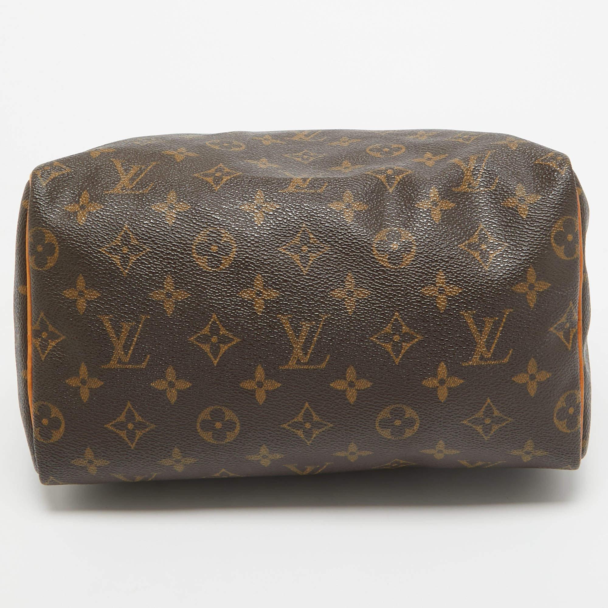 Louis Vuitton Monogrammierte Speedy 25 Tasche aus Segeltuch im Angebot 12