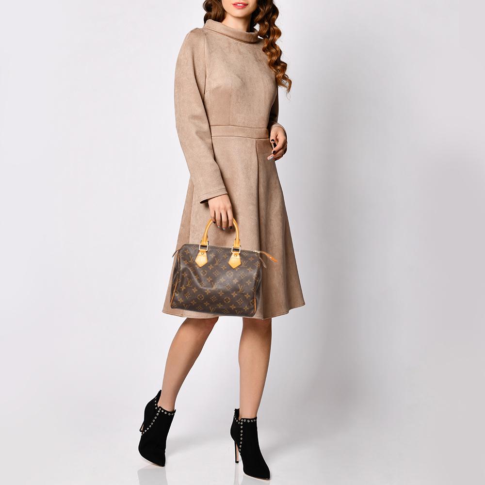 Bolso Louis Vuitton Speedy 25 de lona con monograma Marrón