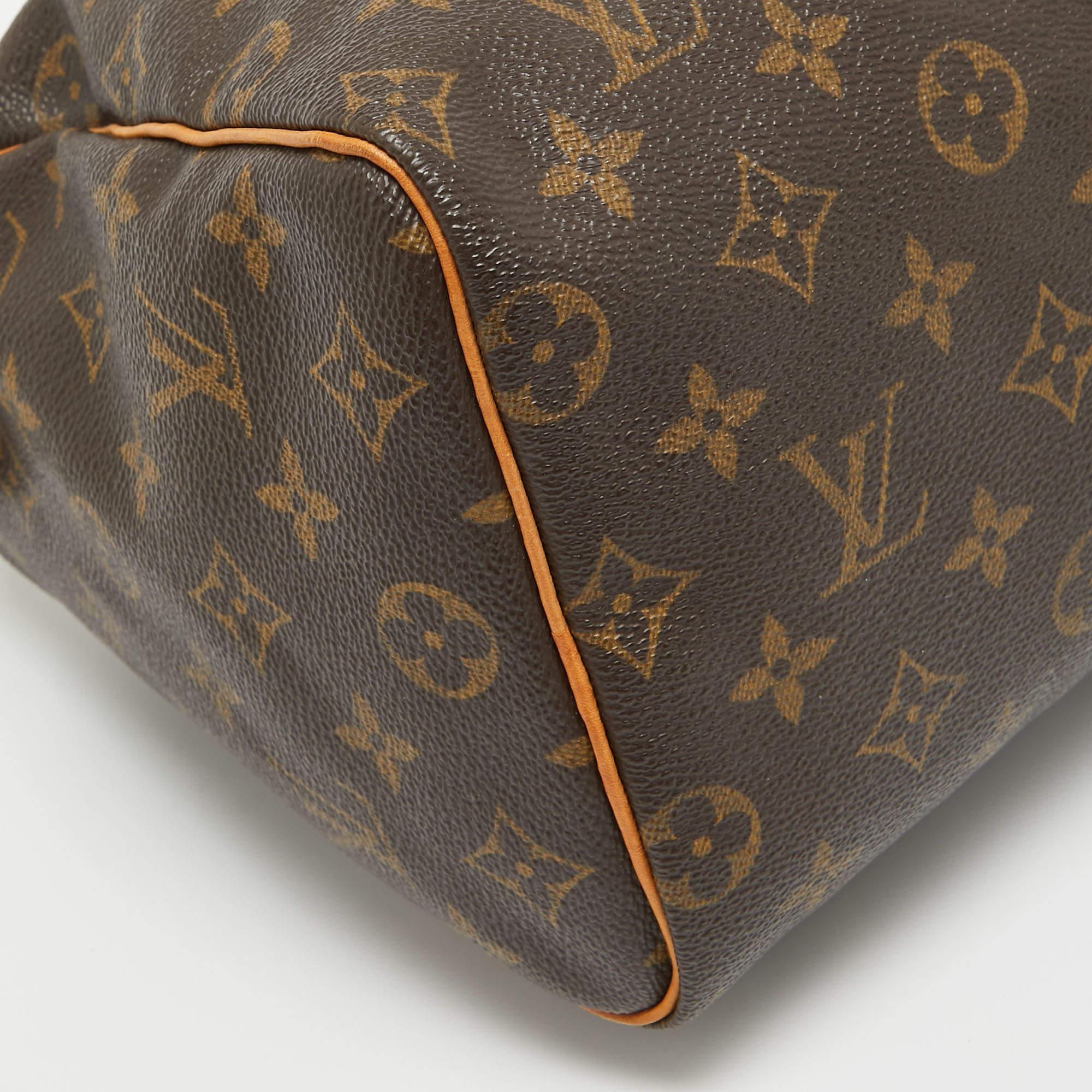 Louis Vuitton Monogrammierte Speedy 25 Tasche aus Segeltuch im Angebot 5