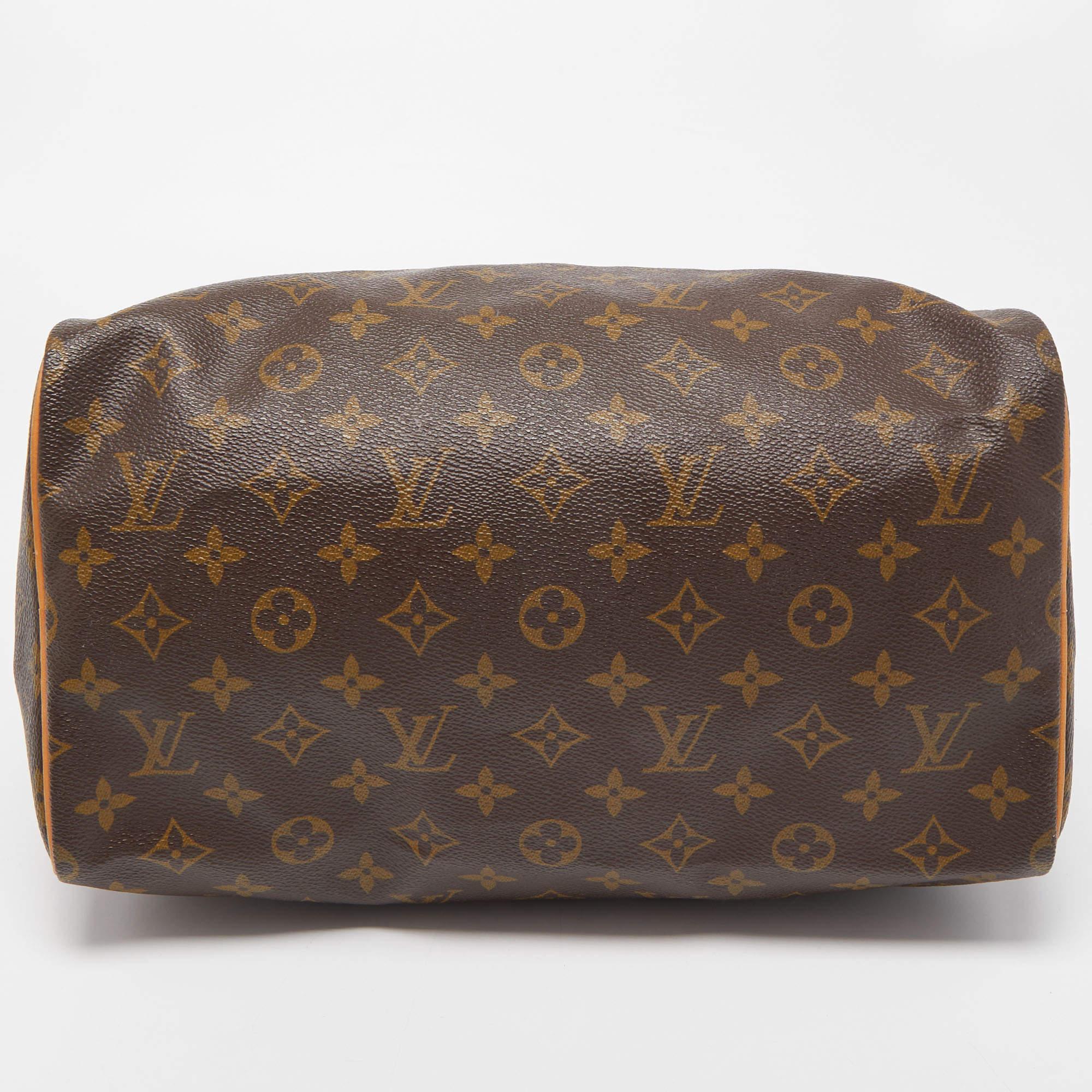 Louis Vuitton Monogrammierte Speedy 30 Tasche aus Segeltuch 1