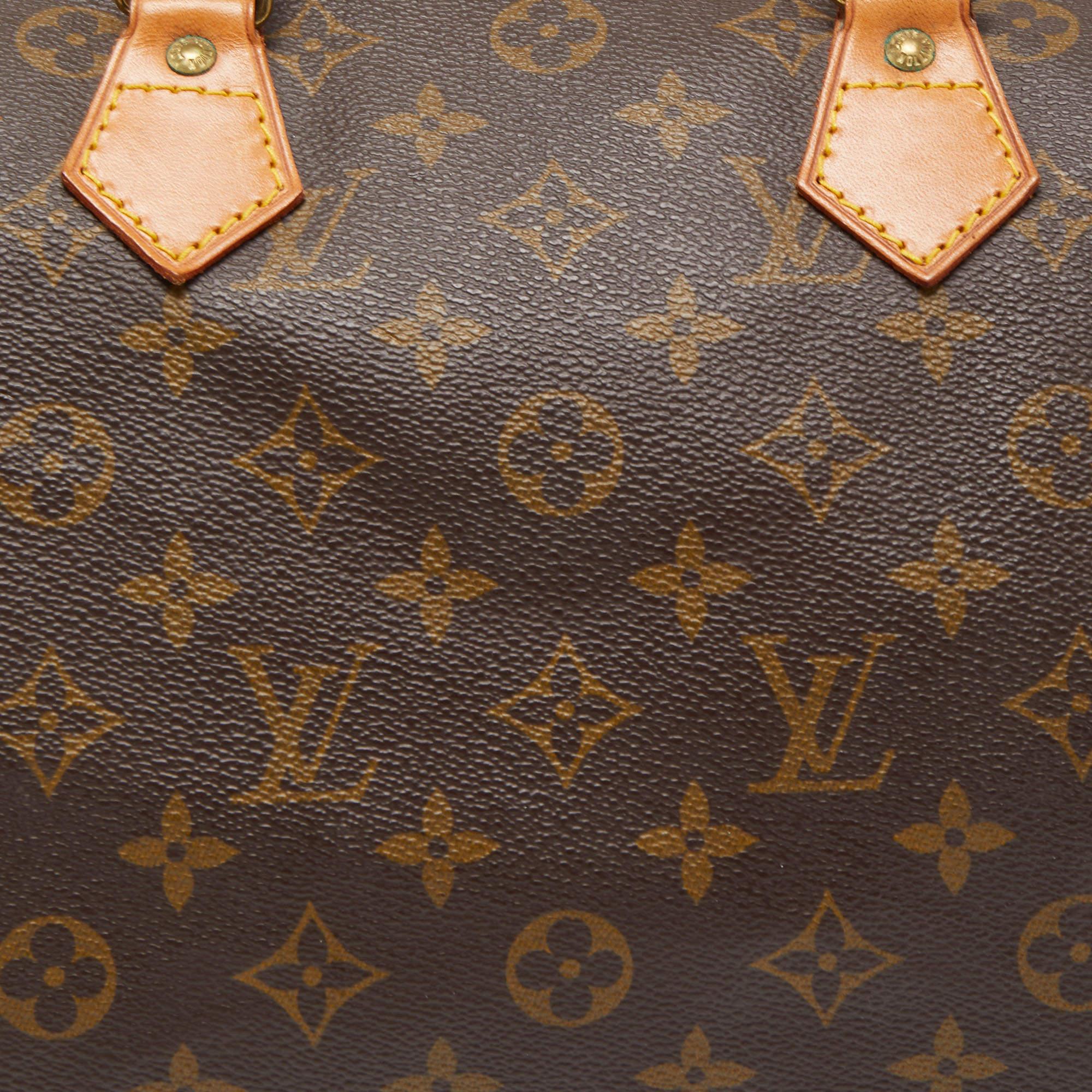 Louis Vuitton Monogrammierte Speedy 30 Tasche aus Segeltuch 2