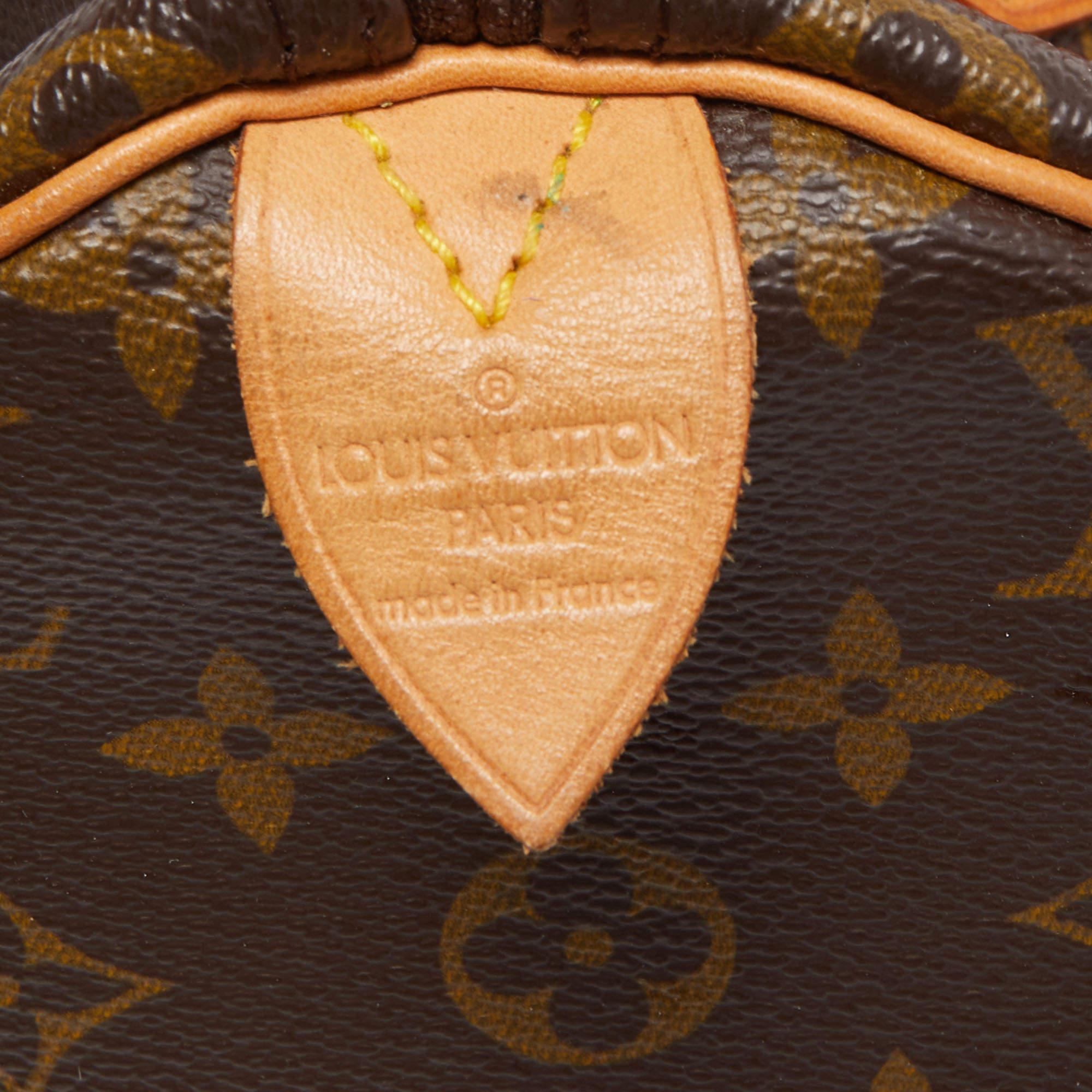 Louis Vuitton Monogrammierte Speedy 30 Tasche aus Segeltuch 4