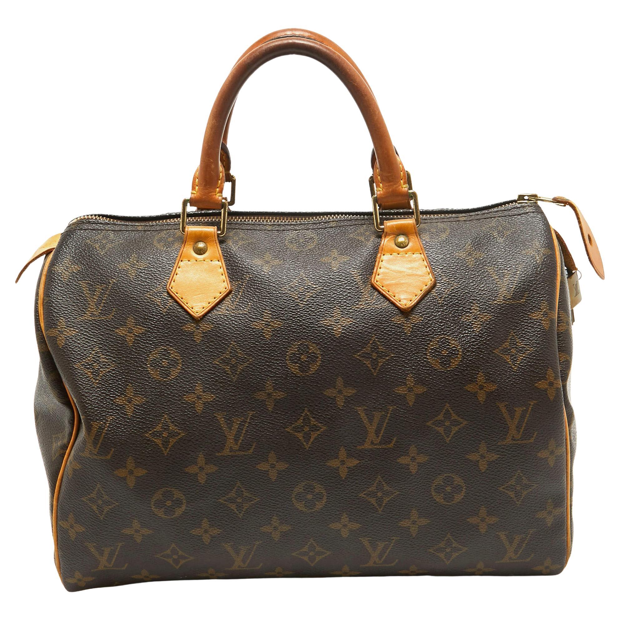 Louis Vuitton Monogrammierte Speedy 30 Tasche aus Segeltuch im Angebot bei 1stDibs