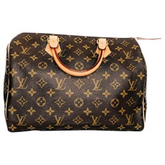 Louis Vuitton Monogram Canvas Speedy 30 Satchel Bag