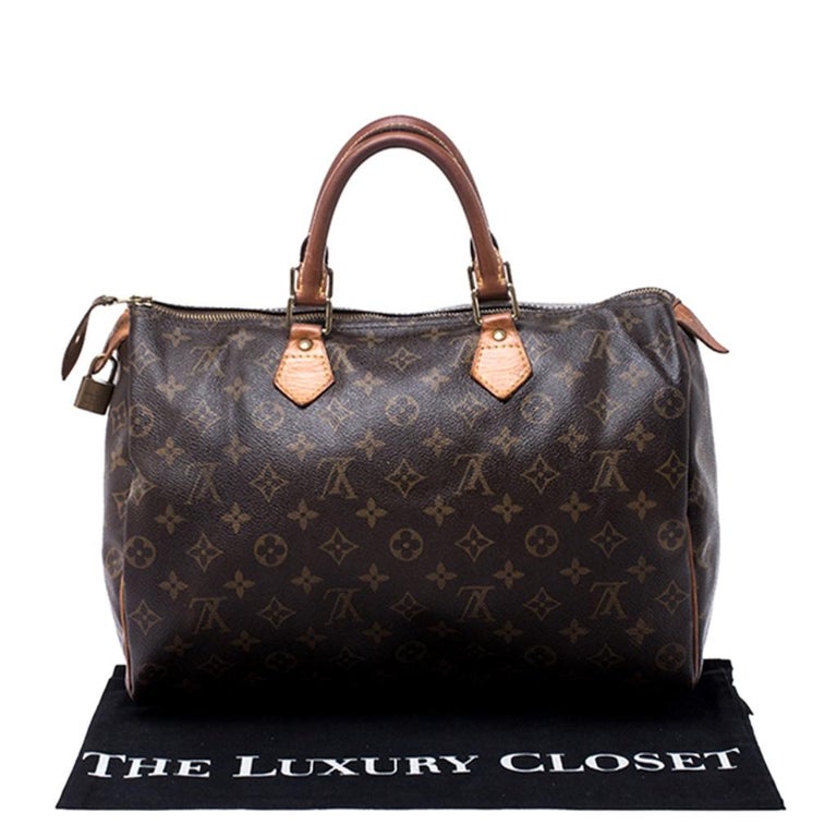 Louis Vuitton Monogram Canvas Speedy 35 Bag For Sale at 1stdibs