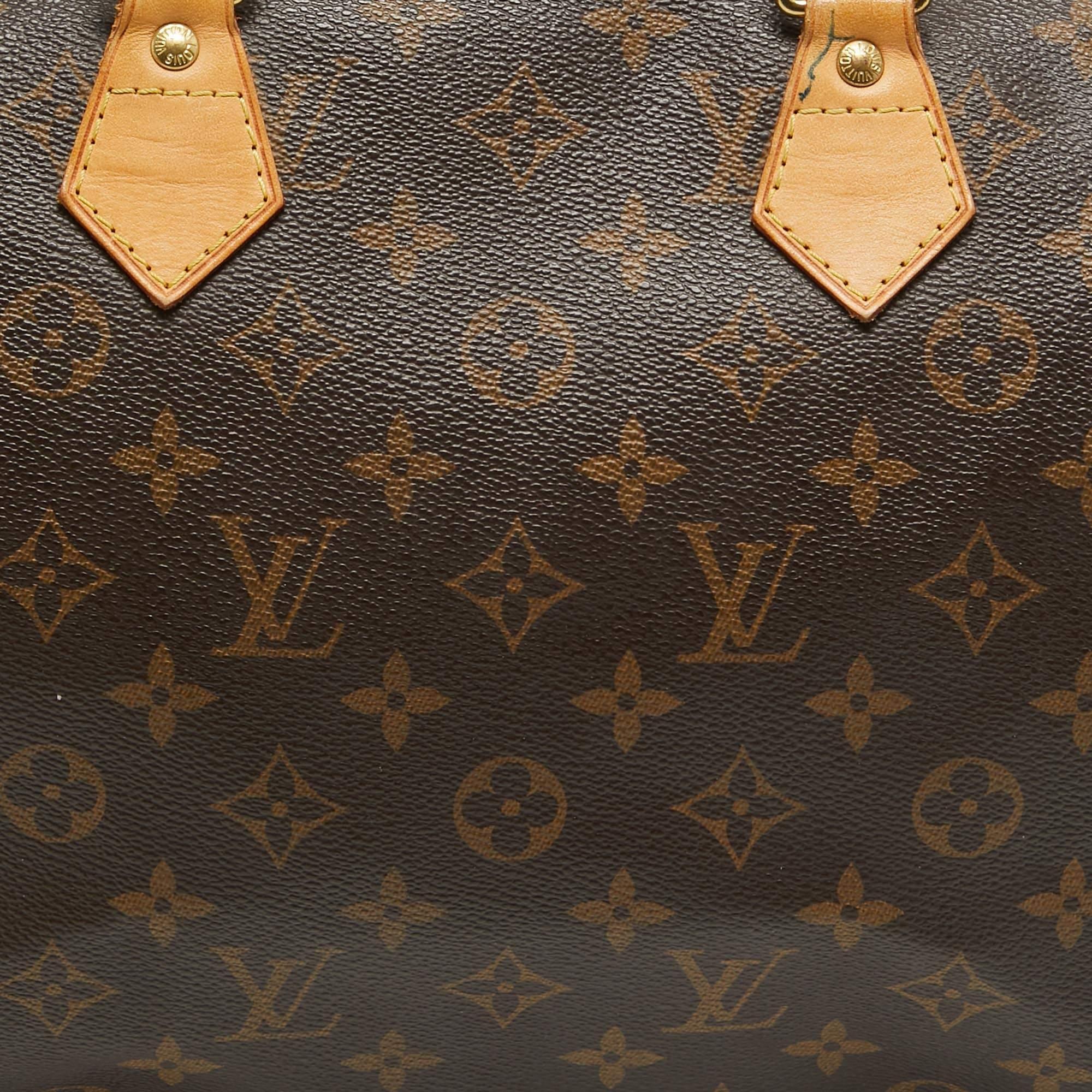 Women's Louis Vuitton Monogram Canvas Speedy 35 Bag For Sale