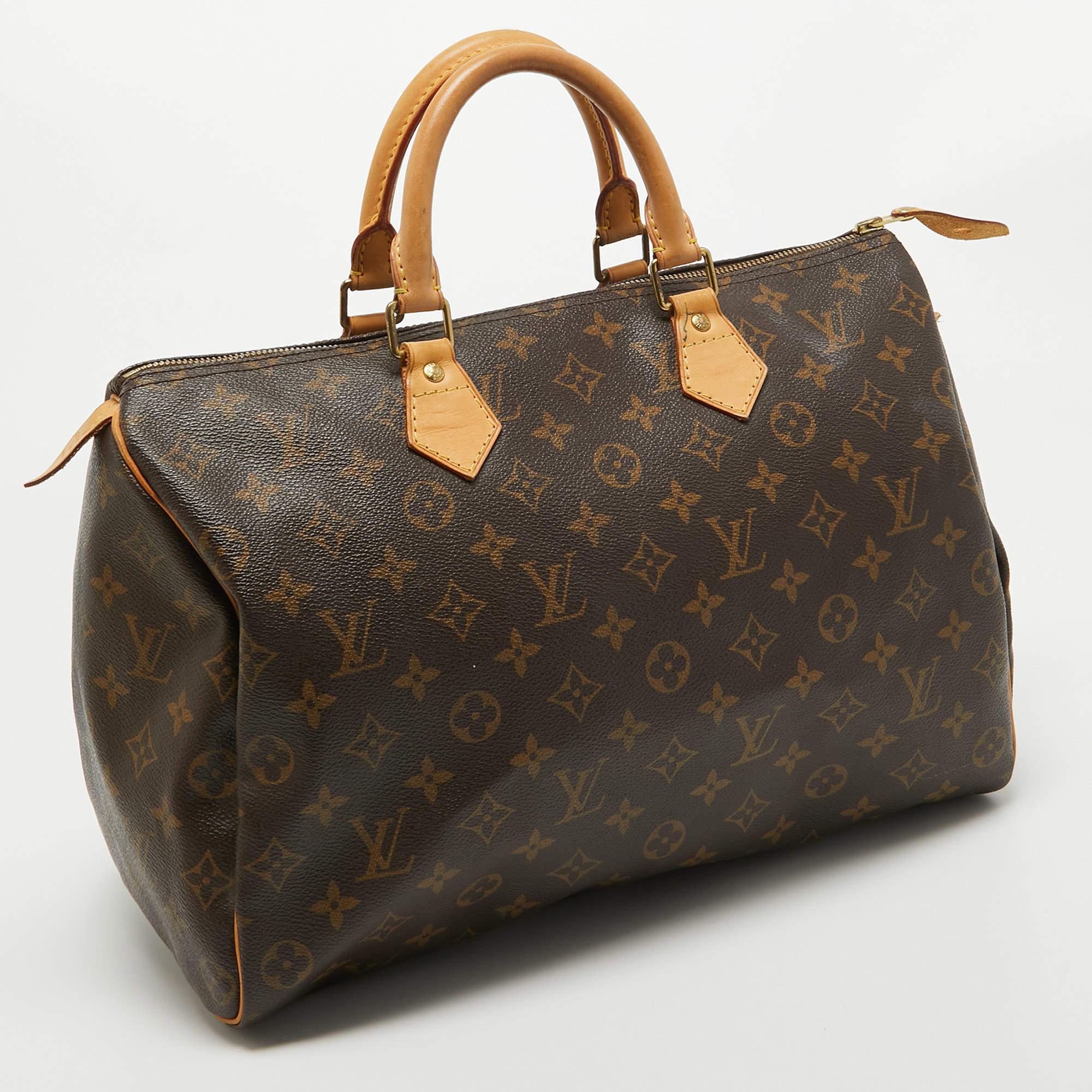 Louis Vuitton Monogram Canvas Speedy 35 Bag For Sale 1