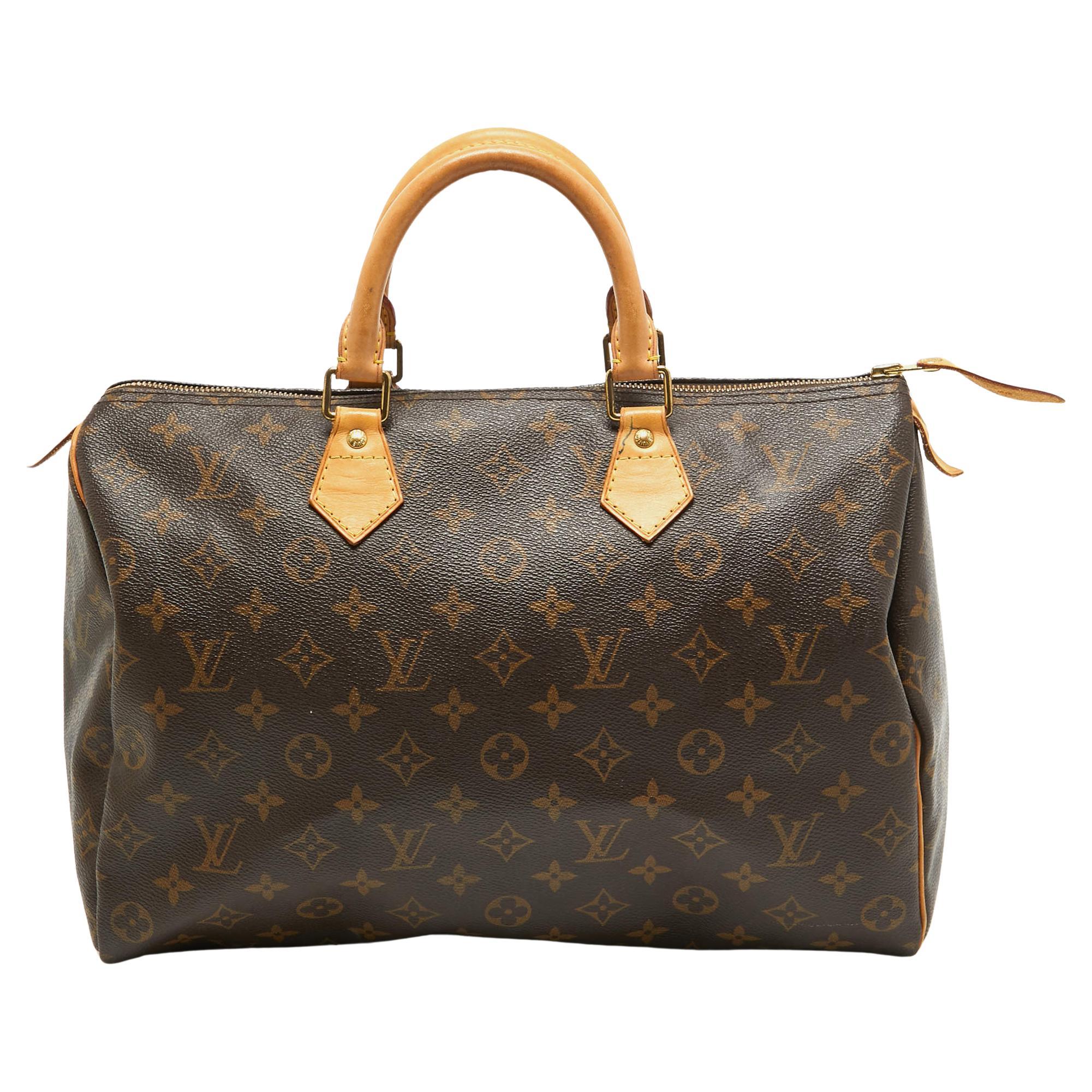 Louis Vuitton Monogram Canvas Speedy 35 Bag For Sale
