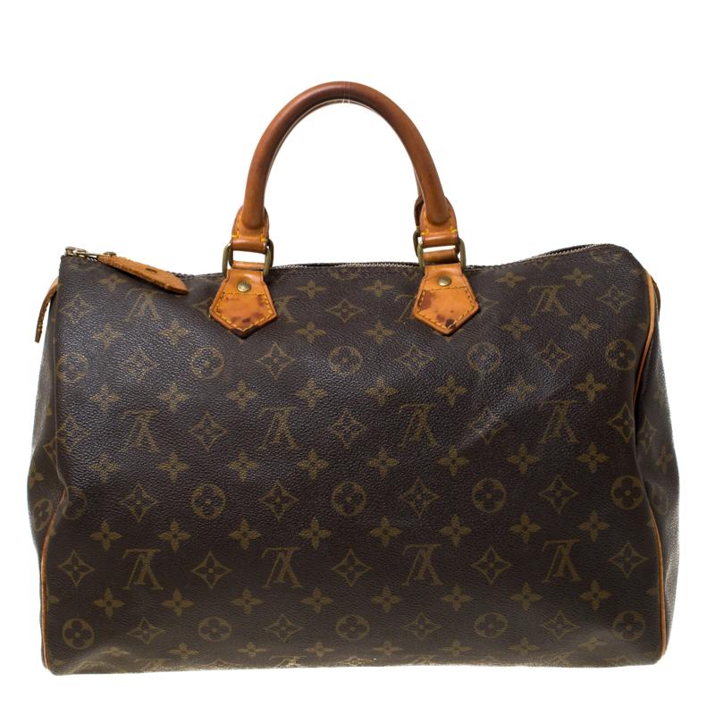 Titled as one of the greatest handbags in the history of luxury fashion, the Speedy from Louis Vuitton was first created for everyday use as a smaller version of their famous Keepall bag. This Speedy comes crafted from Monogram canvas and leather