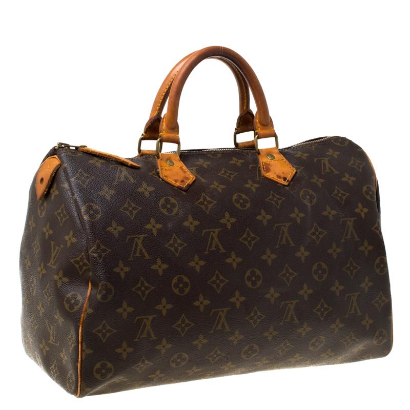 Louis Vuitton Monogram Canvas Speedy 35 In Fair Condition In Dubai, Al Qouz 2