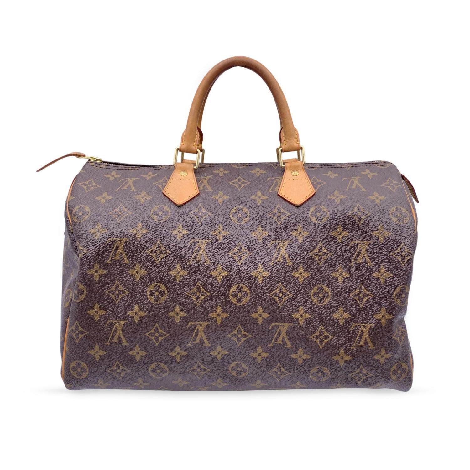 Louis Vuitton Monogram Canvas Speedy 35 Top Handle Bag M41524