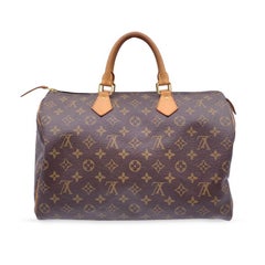 Louis Vuitton Monogram Canvas Speedy 35 Top Handle Bag M41524