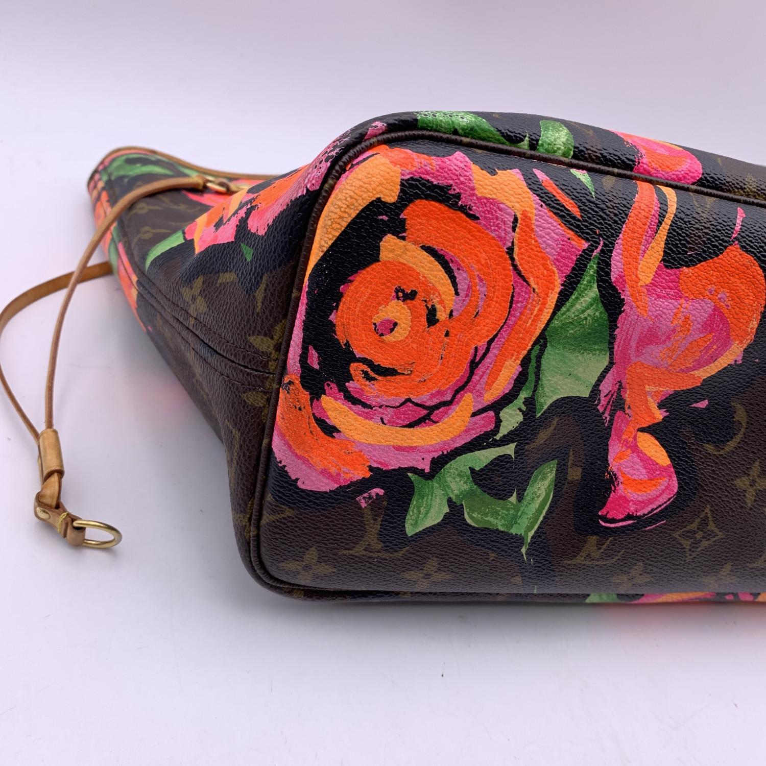 Louis Vuitton Monogram Canvas Steven Sprouse Roses Neverfull MM Bag 6