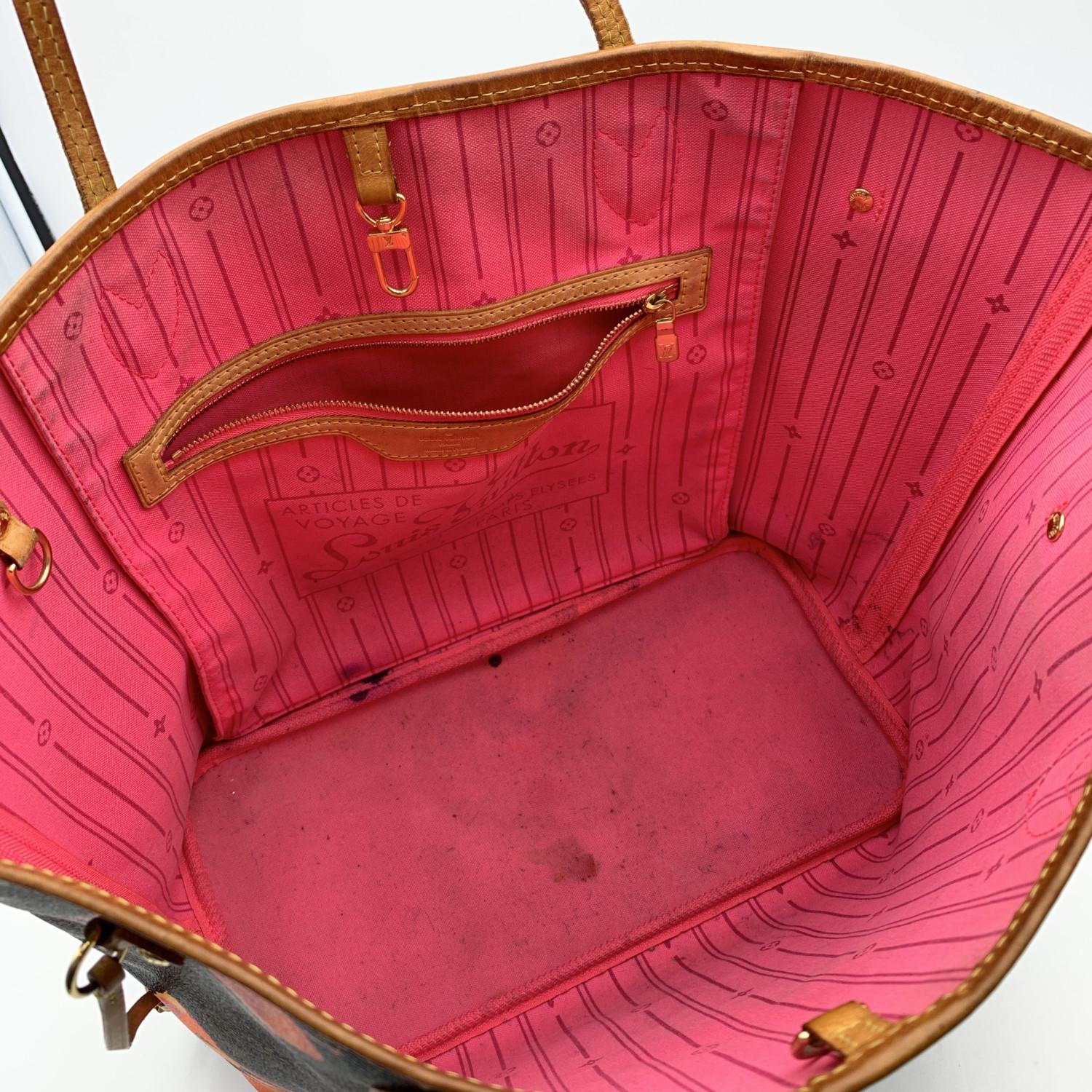 Louis Vuitton Monogram Canvas Steven Sprouse Roses Neverfull MM Bag 1