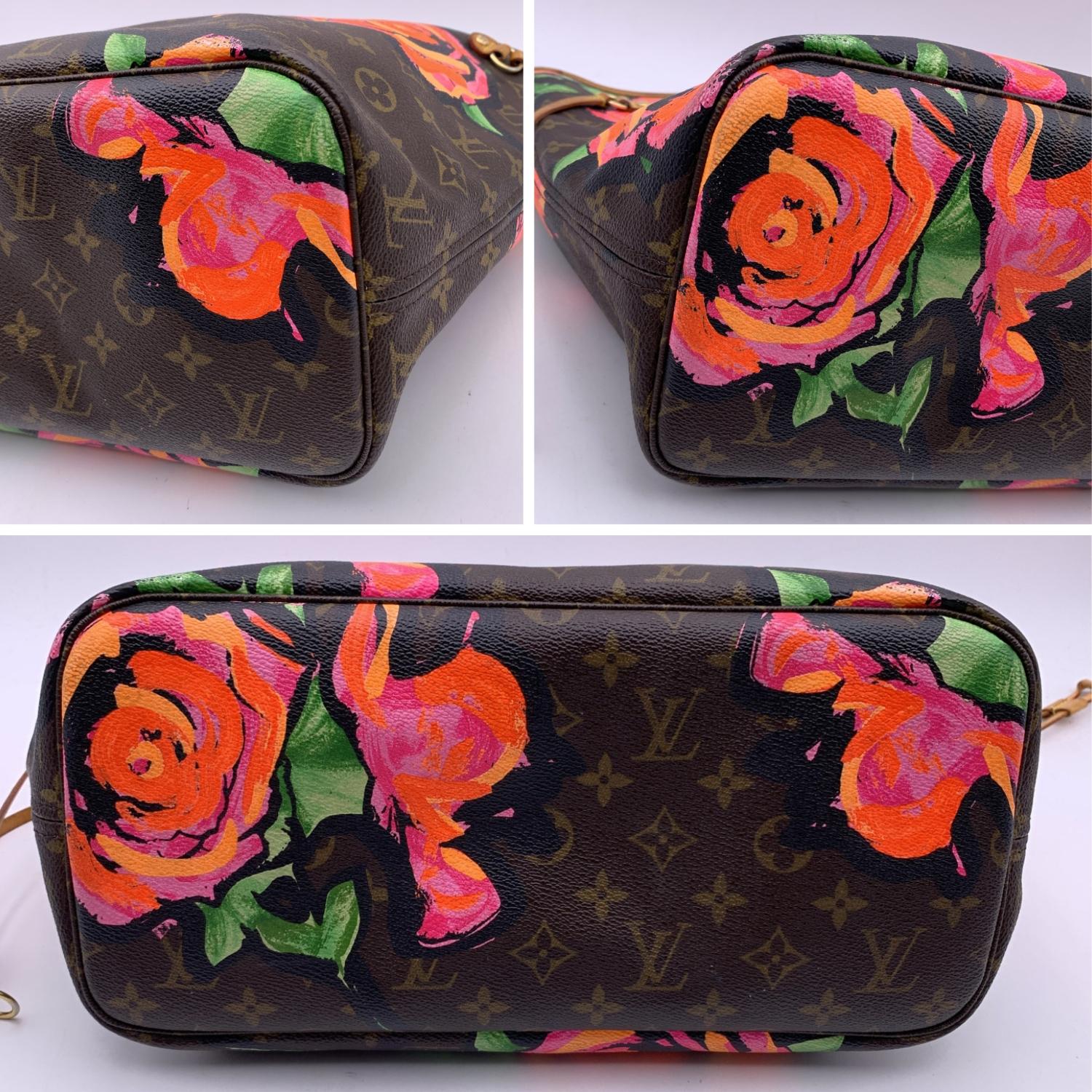 Louis Vuitton Monogram Canvas Steven Sprouse Roses Neverfull MM Bag 2