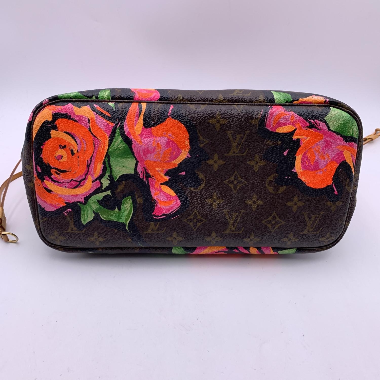 Louis Vuitton Monogram Canvas Steven Sprouse Roses Neverfull MM Bag 5