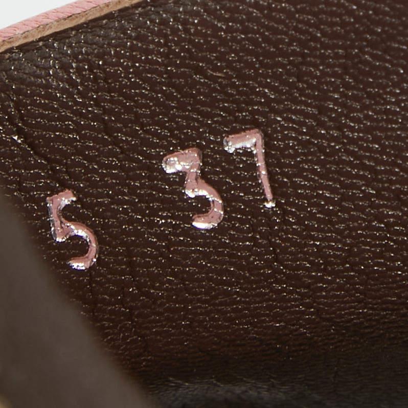 Louis Vuitton Monogram Canvas Sugar Pink Poppy Espadrille Wedge Sandals Size 37 For Sale 4