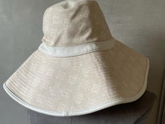 Louis Vuitton Monogram Canvas Sun Hat with Leather Trim, circa early 2000s
