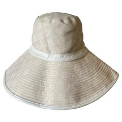 Louis Vuitton Monogram Canvas Sun Hat with Leather Trim, circa early 2000s