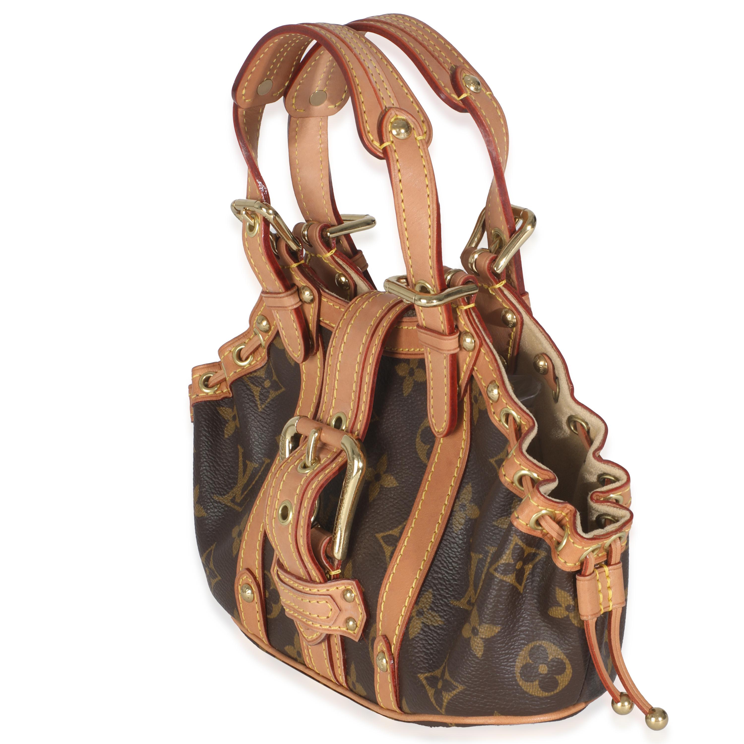 Brown Louis Vuitton Monogram Canvas Theda PM For Sale