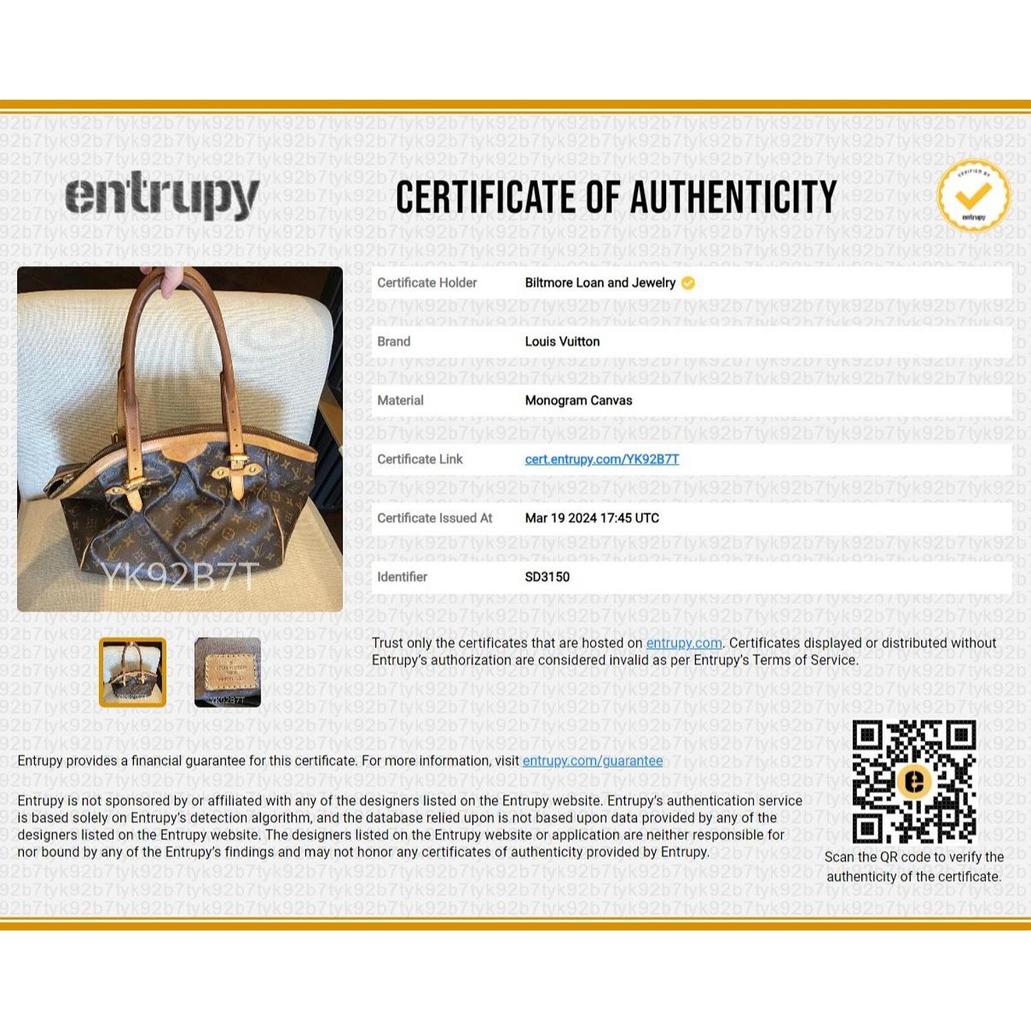 Louis Vuitton Monogram Canvas Tivoli GM Satchel For Sale 5
