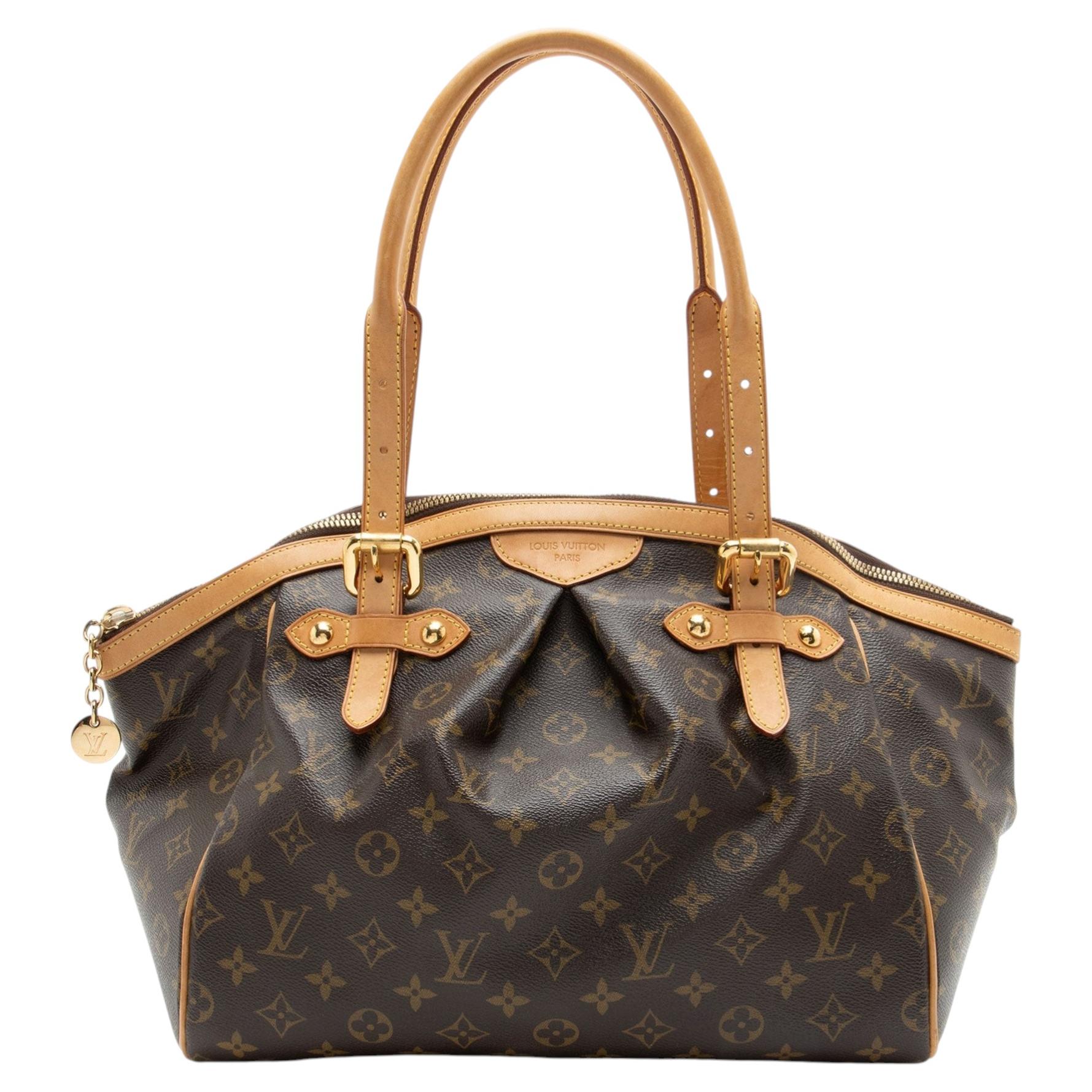 Pre-owned Louis Vuitton Monogram Canvas Tivoli Gm Satchel In Black