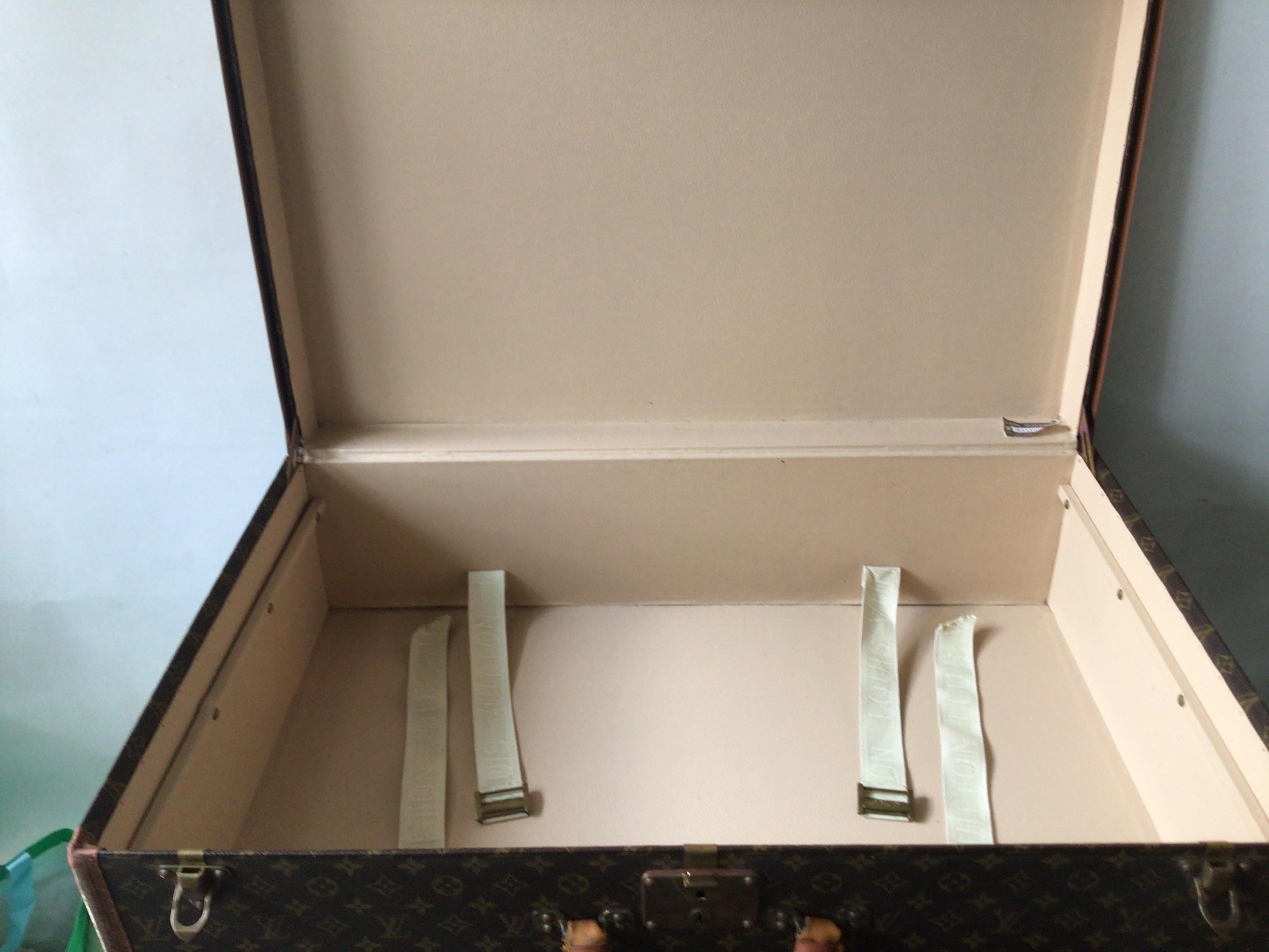 Louis Vuitton Monogram Canvas Trunk Suitcase For Sale 5