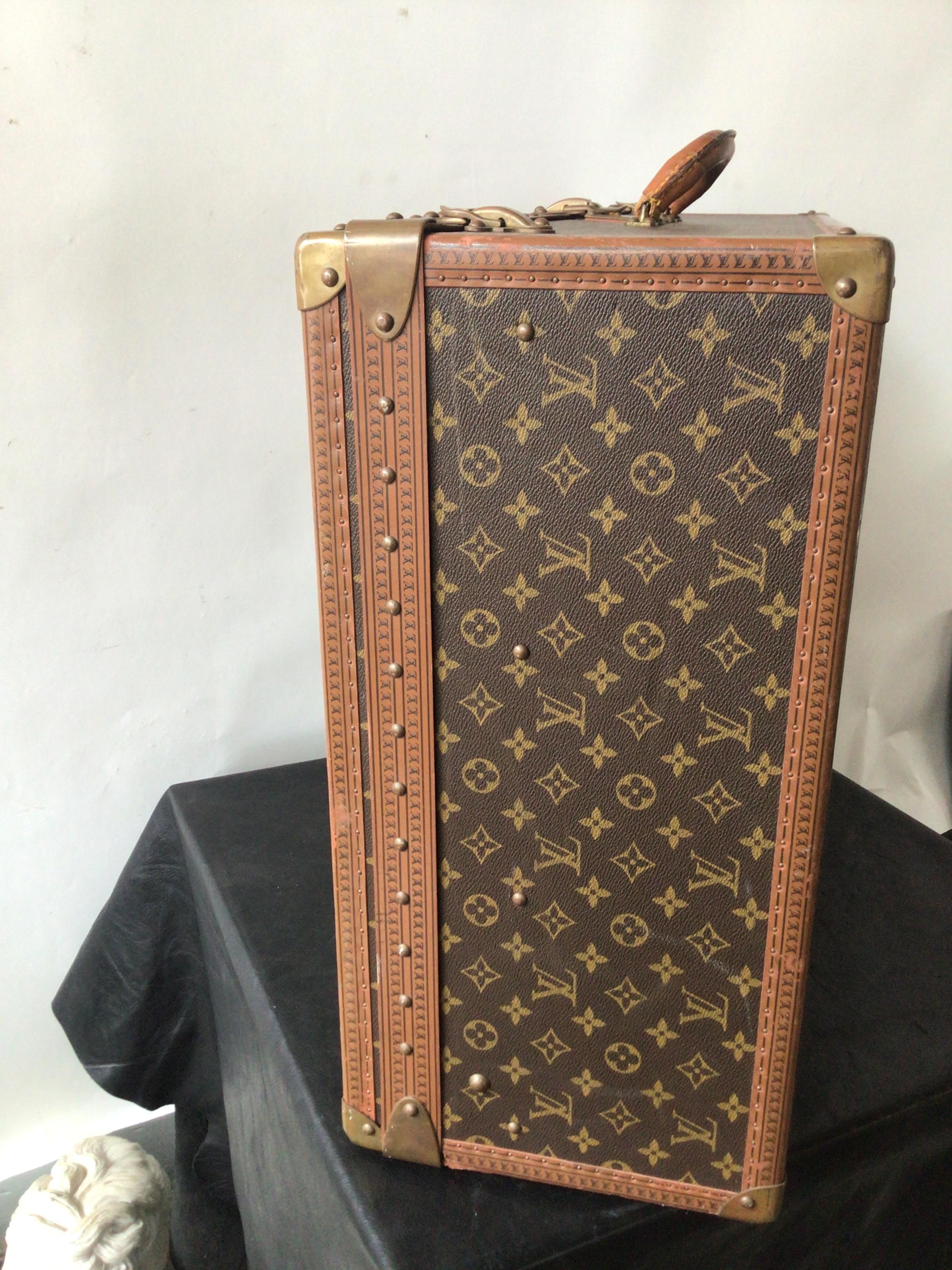 Louis Vuitton Monogram Canvas Trunk Suitcase For Sale 9