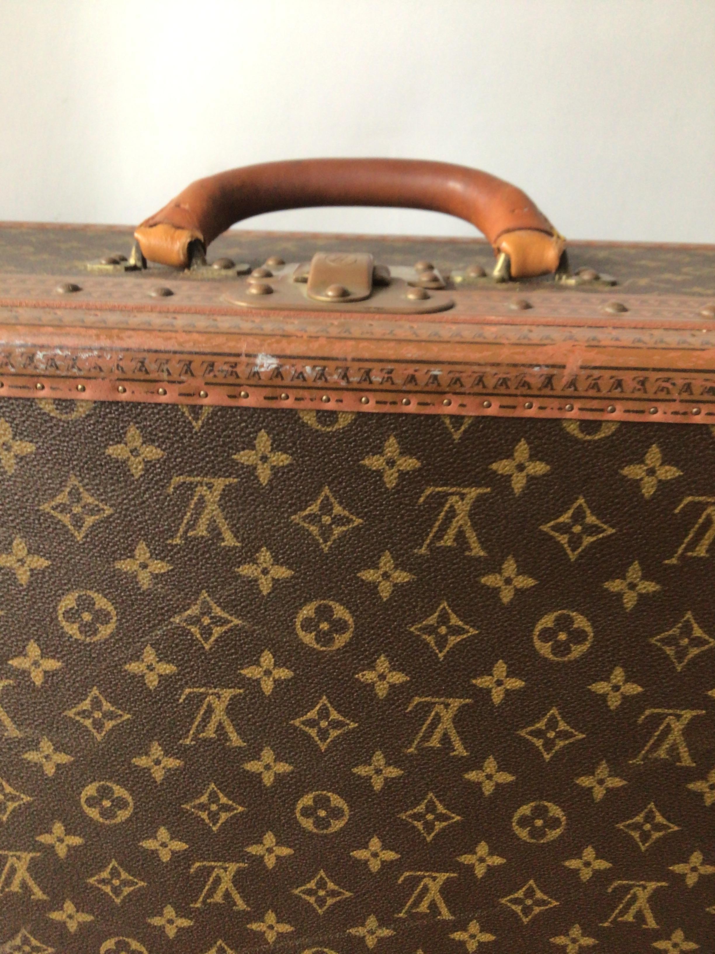 Late 20th Century Louis Vuitton Monogram Canvas Trunk Suitcase For Sale