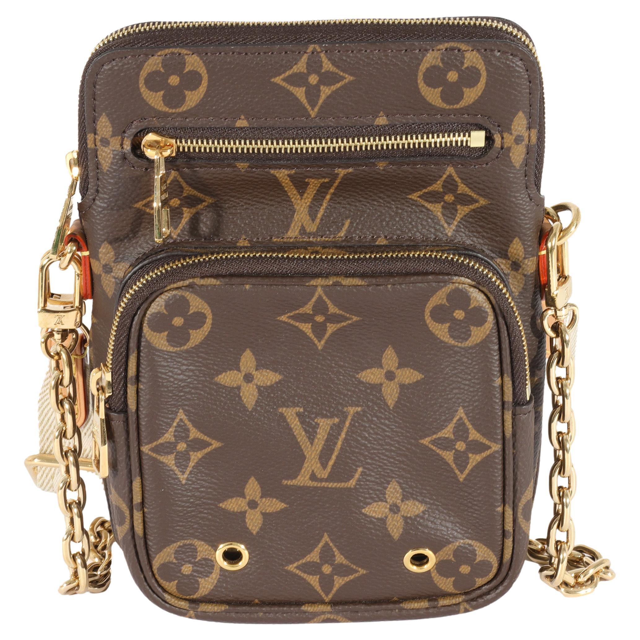 Louis Vuitton Utility Phone Sleeve Monogram shoulder/crossbody chain bag LV  rare