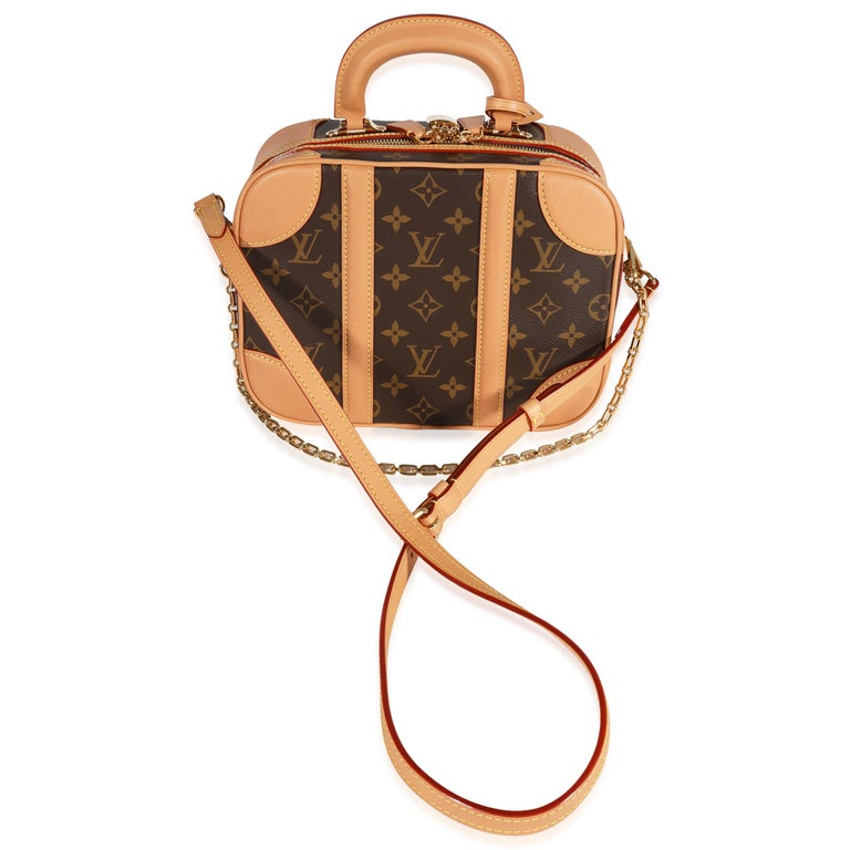 2019 Louis Vuitton Brown Monogram Coated Canvas and Vachetta Leather  Valisette PM For Sale at 1stDibs
