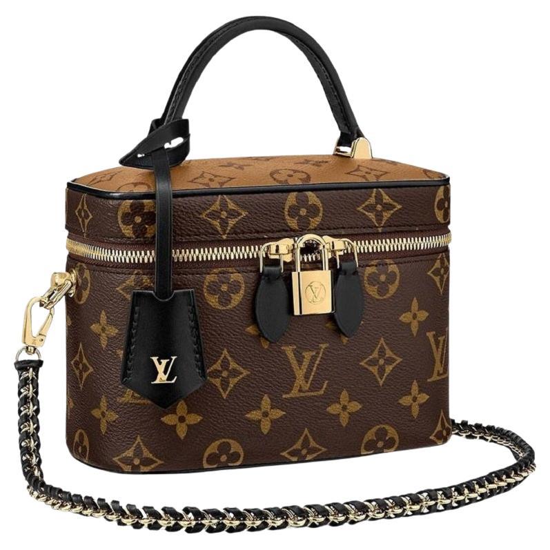 Louis Vuitton Black Monogram Ink Lambskin Vanity PM Gold Hardware, 2020 (Like New), Womens Handbag