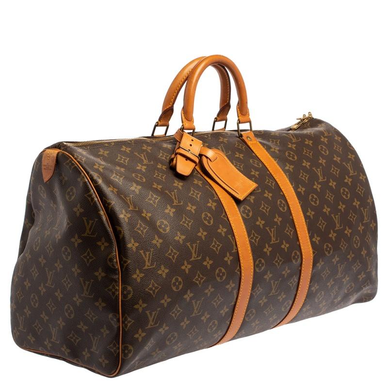 Louis Vuitton Monogram Canvas Vintage Keepall 55 Bag In Good Condition In Dubai, Al Qouz 2