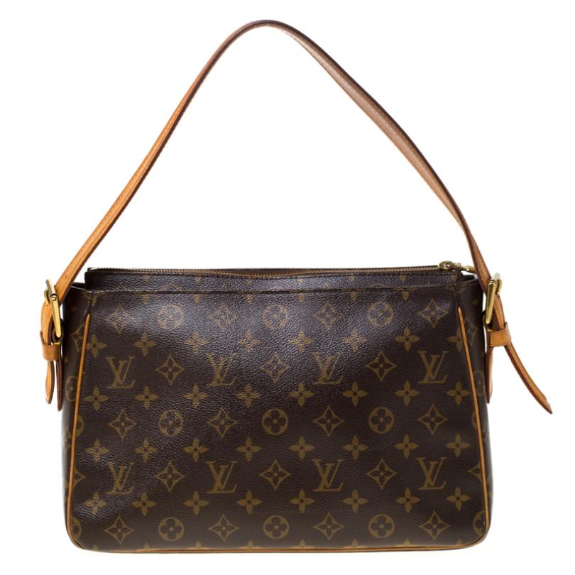 We all know Louis Vuitton is know for making bags that are exquisite and lasting. This Viva Cite is a beauty like all the others. It comes crafted from Monogram canvas and leather and designed distinctly with contrast piping, two front pockets and a