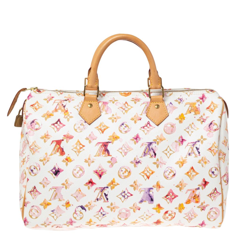 Louis Vuitton Limited Edition Watercolor Speedy at 1stDibs