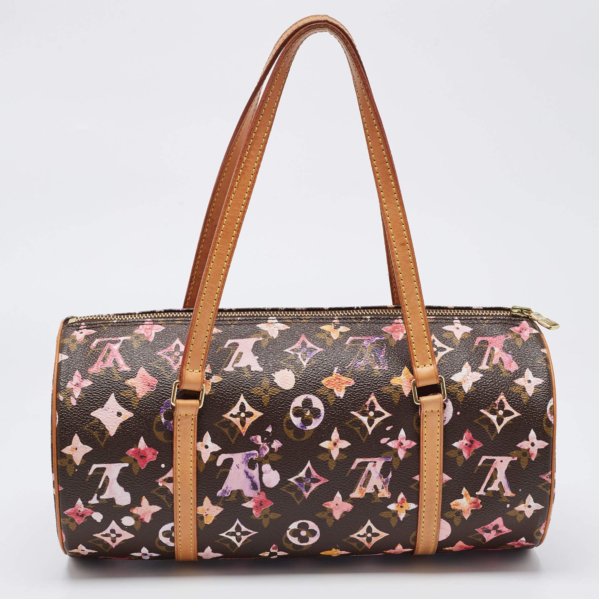 For their Spring/Summer 2008 line, Louis Vuitton collaborated with Richard Prince. The Watercolor Monogram, inspired by Prince's paintings, comes alive in 17 different colors on this Papillon 30. The Papillon is a classic of LV and to see this