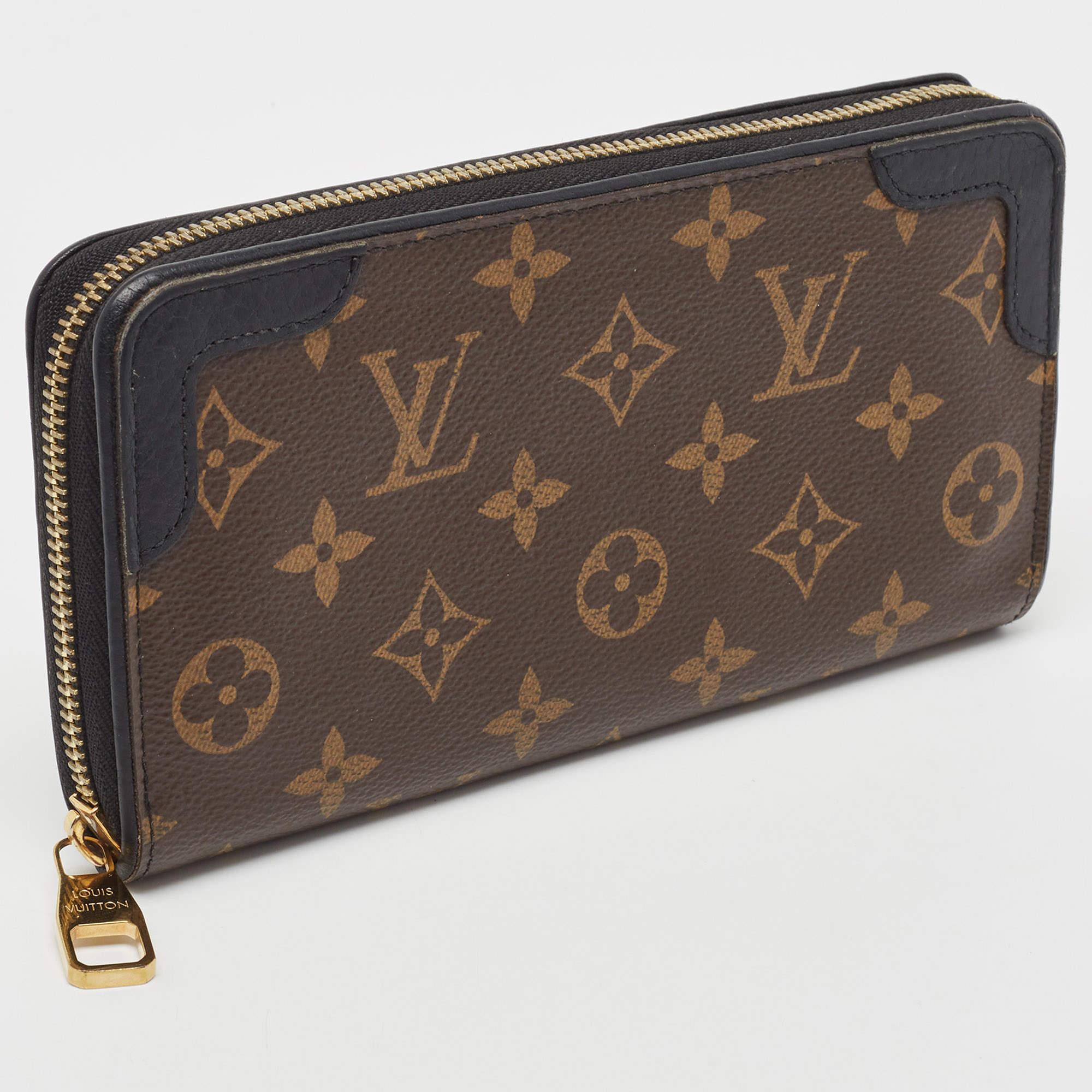 Louis Vuitton Monogram Canvas Zippy Retiro Zip Around Wallet For Sale 6