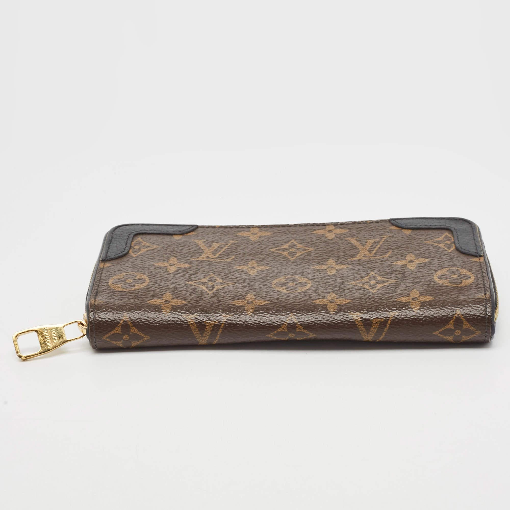 Black Louis Vuitton Monogram Canvas Zippy Retiro Zip Around Wallet