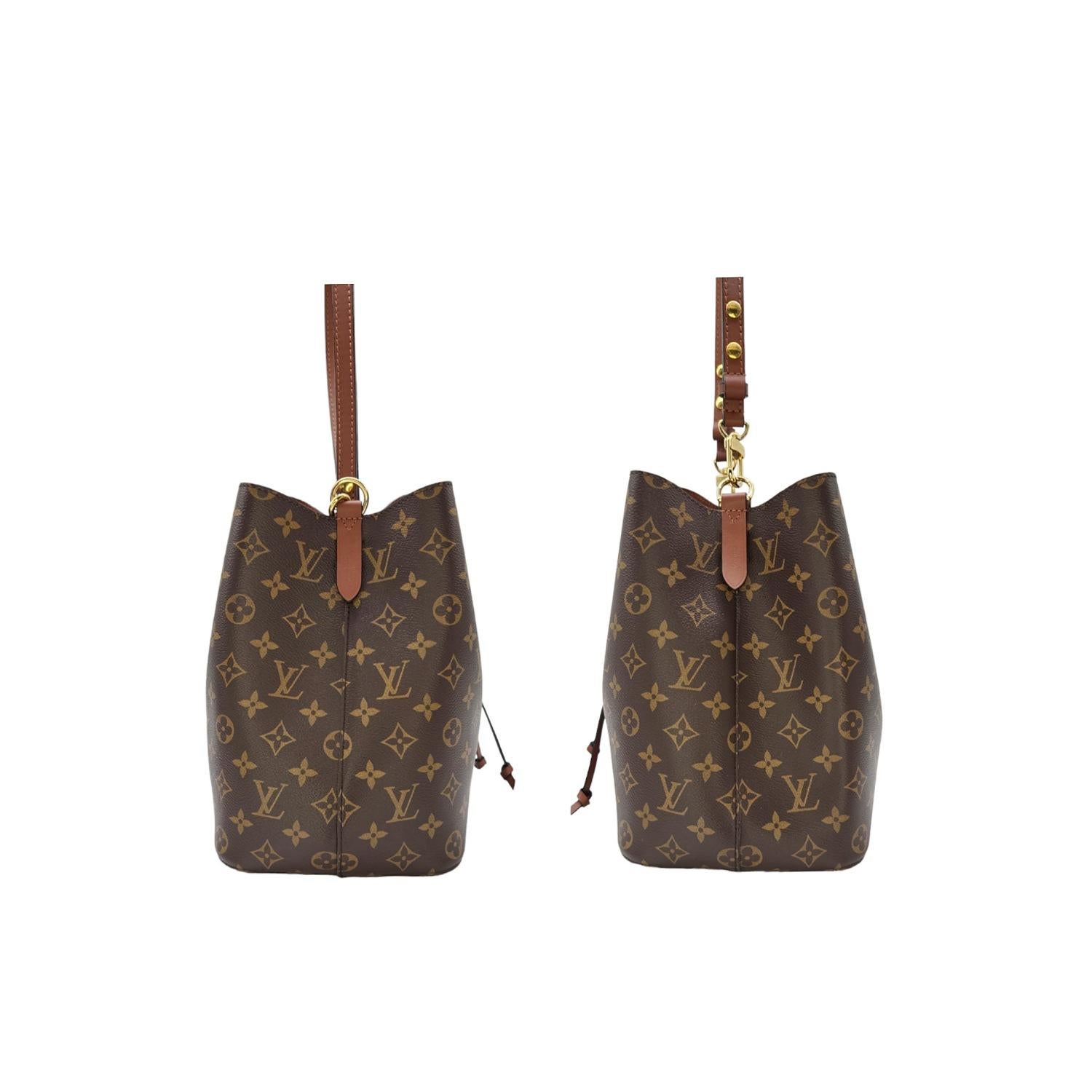 Louis Vuitton Monogram Caramel NéoNoé MM Bucket Bag For Sale 2