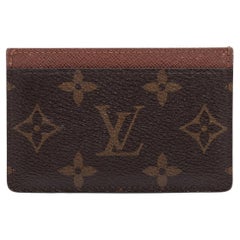 Louis Vuitton Monogram Card Case Brown
