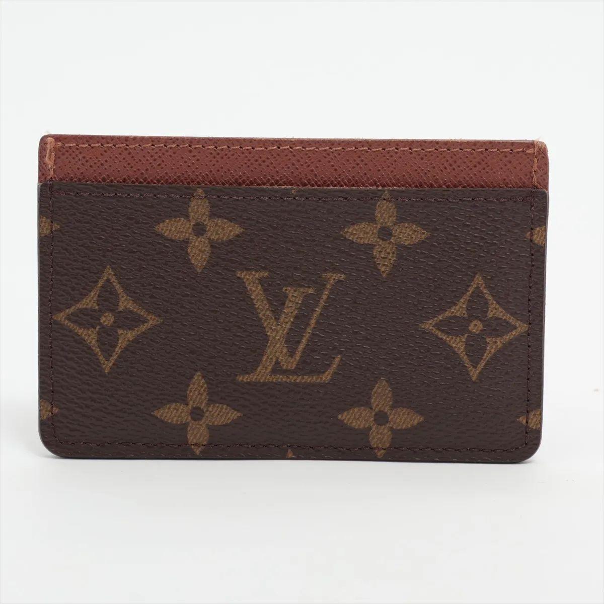 Black Louis Vuitton Monogram Card Case For Sale