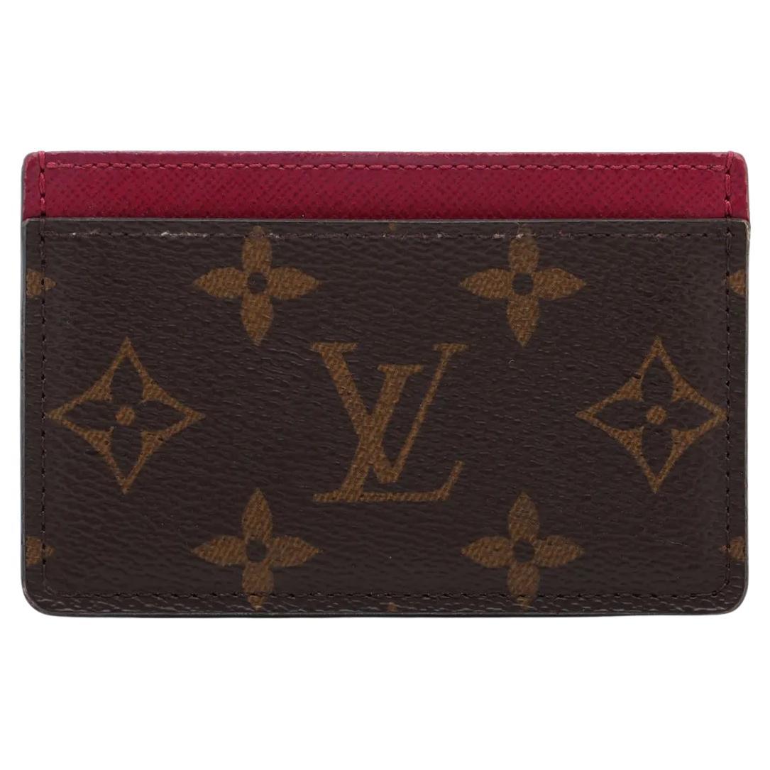 Louis Vuitton Monogram Card Case Fuchsia in vendita
