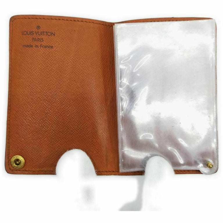 Louis Vuitton Monogram Porte Carte Credit Pression Card Case Wallet Holder  For Sale at 1stDibs