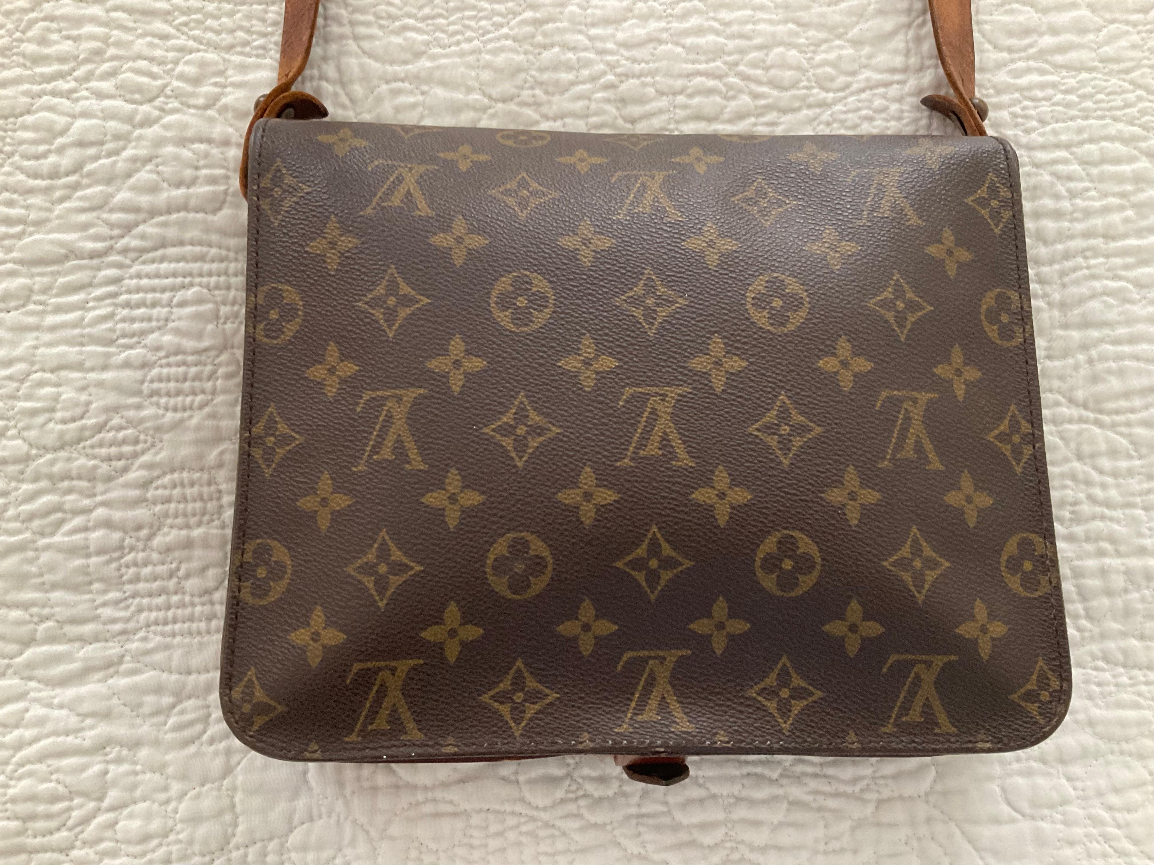 Louis Vuitton Monogram Cartouchière GM Crossbody Bag SL0941 État moyen - En vente à 'S-HERTOGENBOSCH, NL