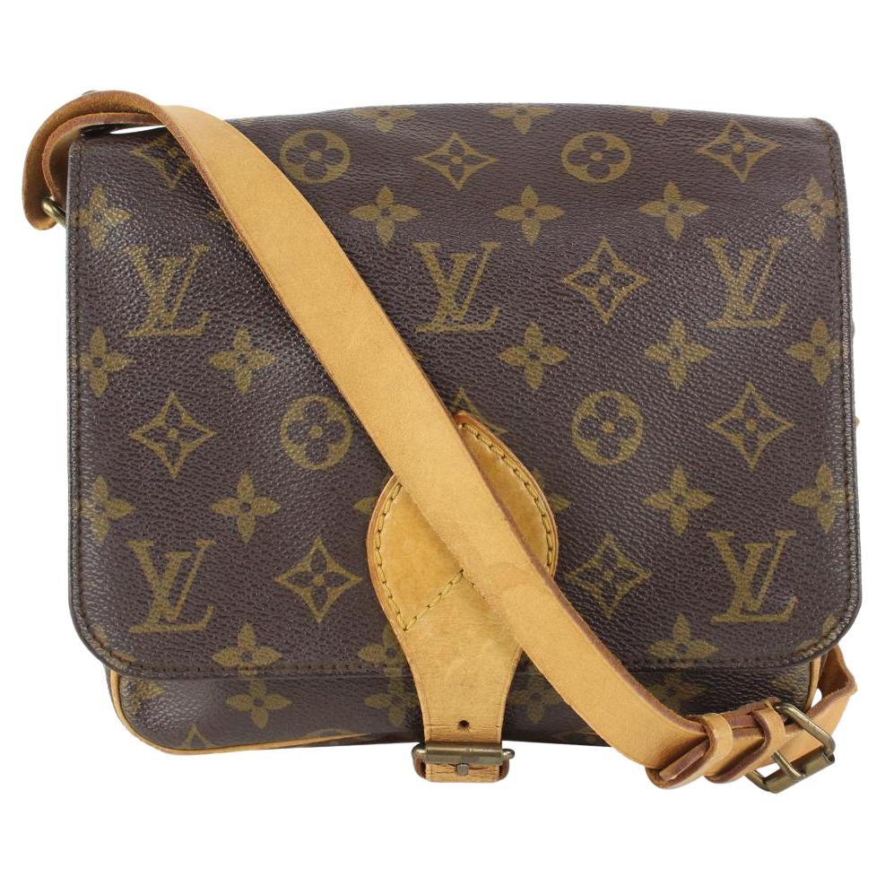 Cartouchiere mm Monogram Leather Cross Body Bag (Authentic Pre-Owned)