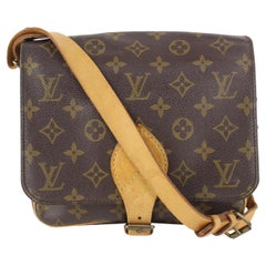 Used Louis Vuitton Monogram Cartouchiere MM Crossbody Bag 104lv41