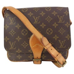Louis Vuitton Monogram Cartouchiere MM Crossbody Flap Bag 99lv68